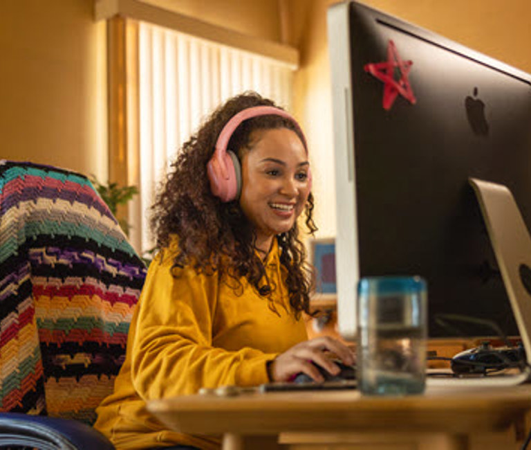 Woman on computer
