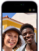 iPhone 17, front exterior, Center Stage for photos feature in use