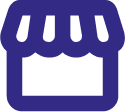 A blueberry blue image of a store front.