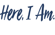 Here, I Am  Logo Image. 